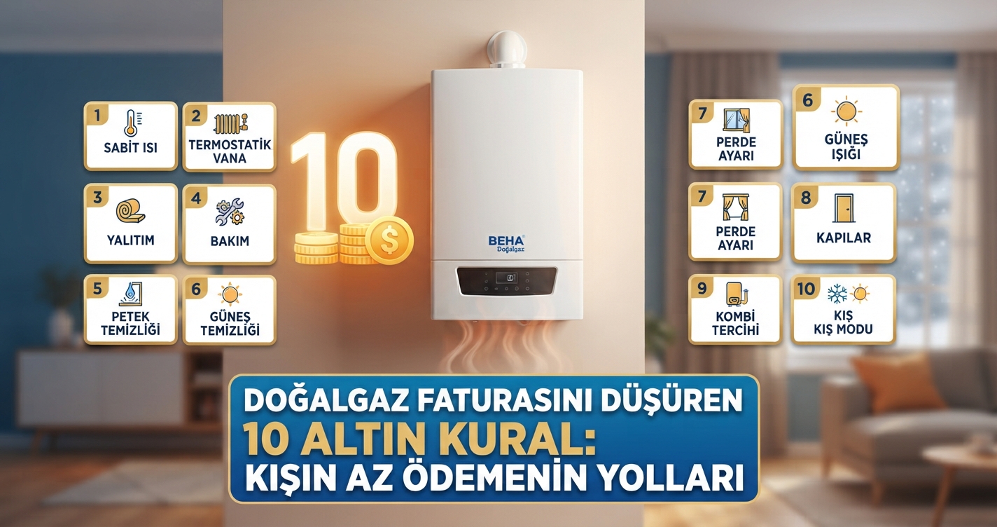 Doğalgaz Faturasını Düşüren 10 Altın Kural: Kışın Az Ödemenin Yolları